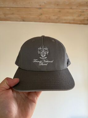 Trump National Doral Golf Club Hat Grey Ahead Headwear Classic Cut Adjustable